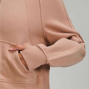 dusty clay lululemon scuba half zip sz xs/s